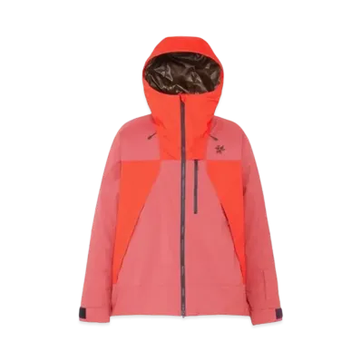 Goldwin 2 Tone Color Hooded Jacket (Ski / Men's) "Mineral Red"