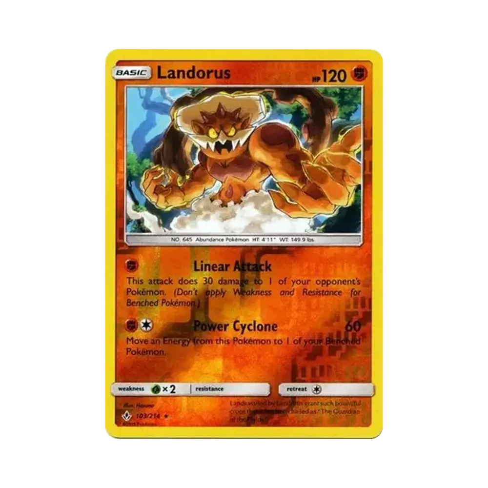 ランドロス R :リバースホロ [103/214]【英語版】(サン&ムーン「アンブローケンバンズ」)