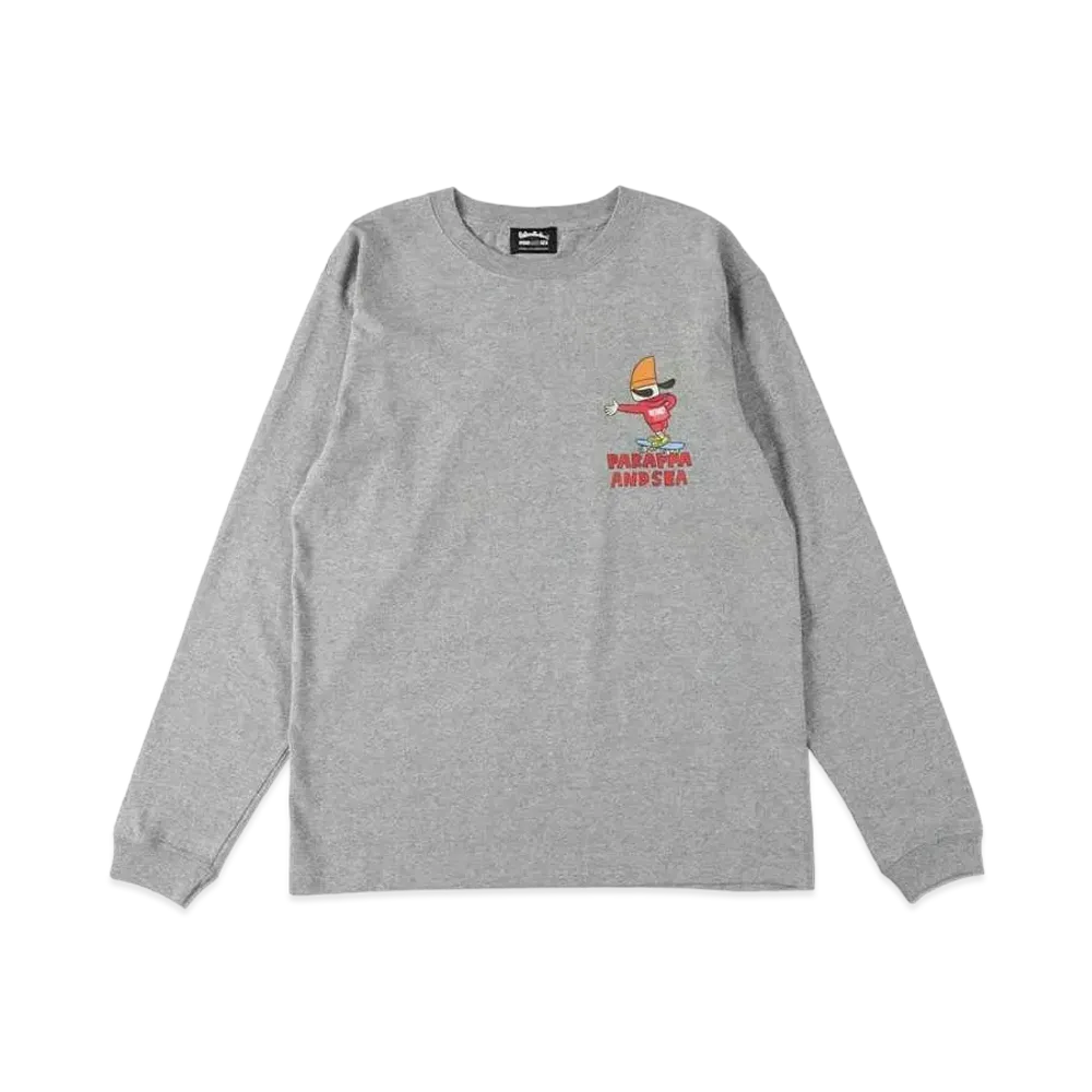 WIND AND SEA x PARAPPA THE RAPPER (PARAPPA RIDING) L/S T-SHIRT "Gray"