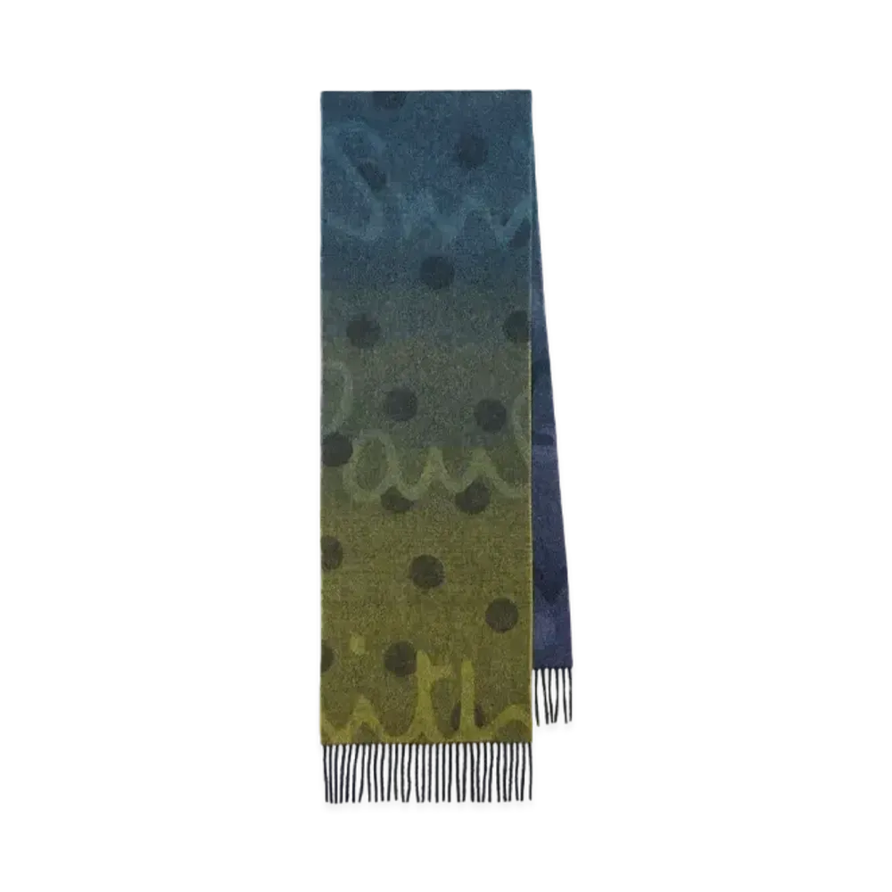 Paul Smith Logo / Dot Gradient Scarf "Blue"