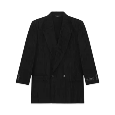 AMIRI Striped Double-Breasted Blazer "Black"
