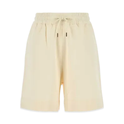 MONCLER Women's Cotton Bermuda Shorts "Ivory"
