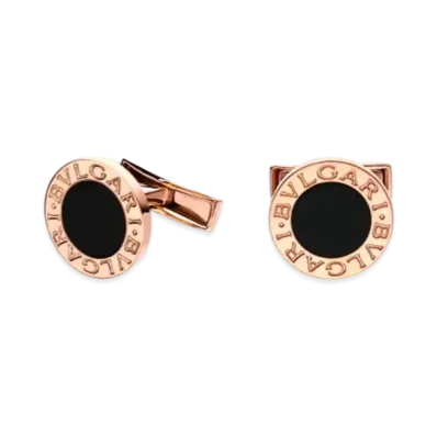 BVLGARI BVLGARI Cufflinks Onyx "Black / Pink Gold"