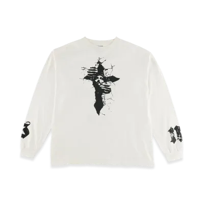 SAINT Mxxxxxx Saint Michael Long Sleeve Tee "White"