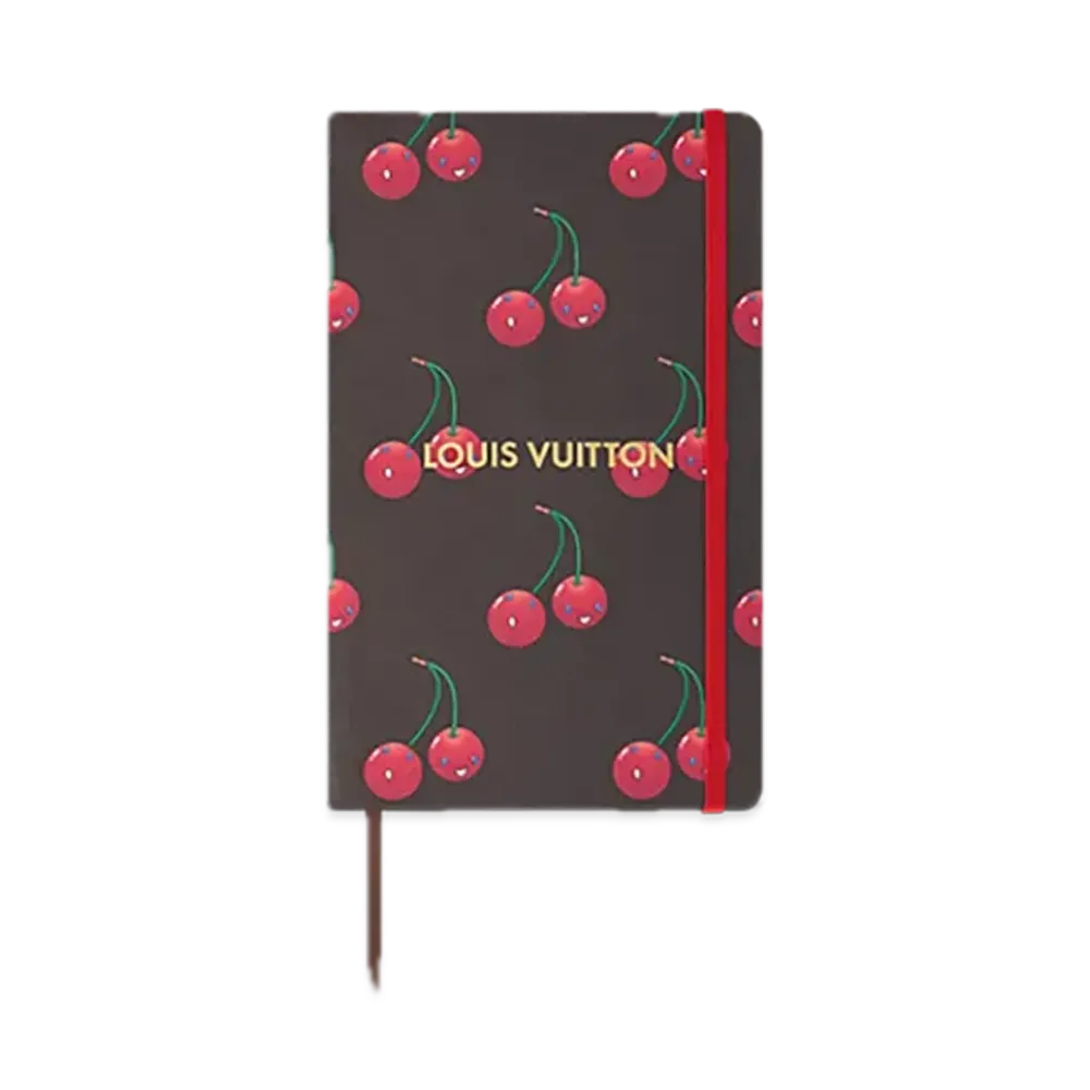 Louis Vuitton x Takashi Murakami Notebook MM Jane "Cherry Brown"