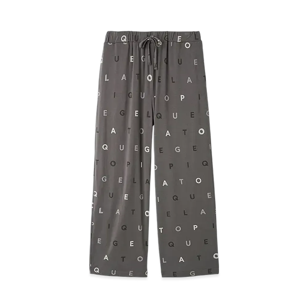 GELATO PIQUE Homme Rayon Logo Pattern Long Pants "Dark Gray"