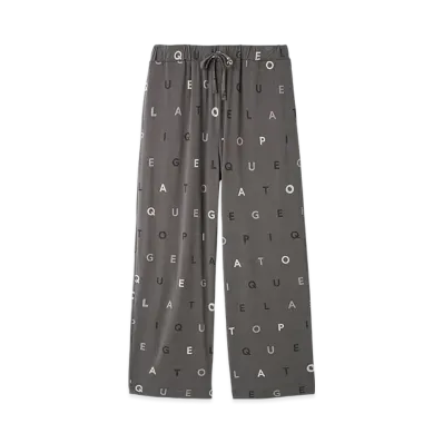 GELATO PIQUE Homme Rayon Logo Pattern Long Pants "Dark Gray"