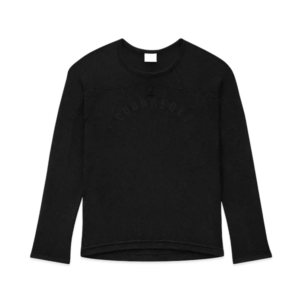 Courreges Baseball Printed Mesh T-Shirt "Black"