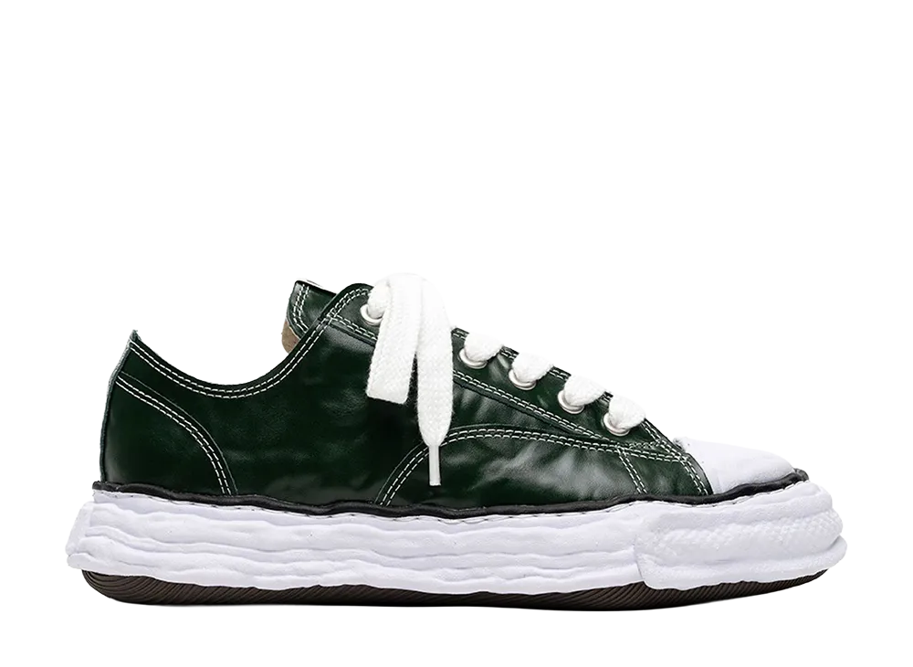 Maison MIHARA YASUHIRO PETERSON23 OG Sole Wrinkled Leather Low-top Sneaker "Green"