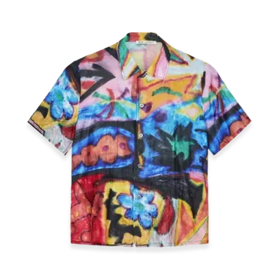 OUR LEGACY Box Shirt Shortsleeve Landscape Daylight Print "Multi"