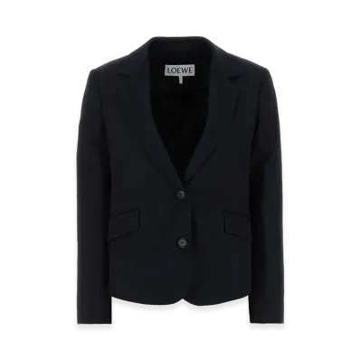 LOEWE Women's Wool Blazer "Navy Blue"