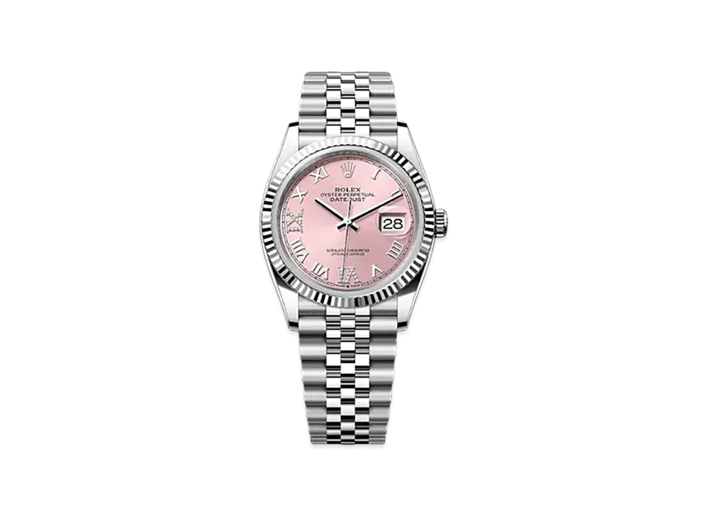 ROLEX Datejust 36 Oystersteel & White Gold "Pink"