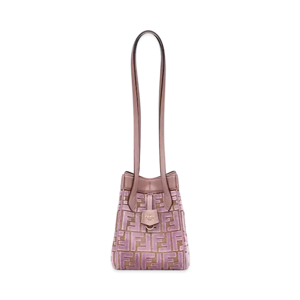 FENDI Origami Mini Transformable FF Jacquard Velvet Mini-Bag "Pink"