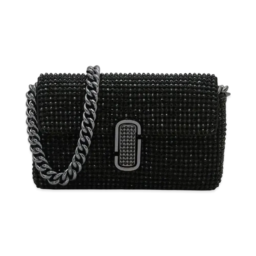 Marc Jacobs The Rhinestone J Marc Mini Shoulder Bag "Black"