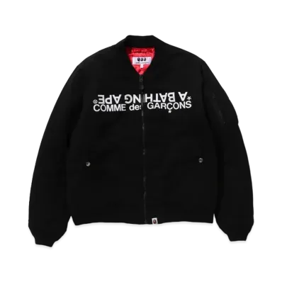 A BATHING APE x CDG OSAKA Bomber Jacket "Black"