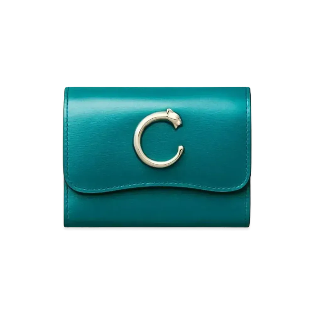 Cartier Mini Wallet, Panthere de Cartier "Petrol Blue"