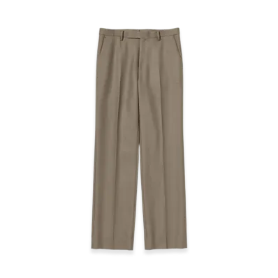 AURALEE Light Melton Narrow Slacks "Khaki Brown"