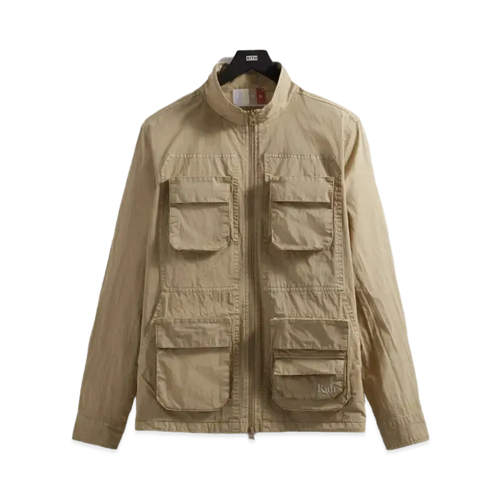 Kith Washed Cotton Zip Front Wolcott Shirt "Canvas"