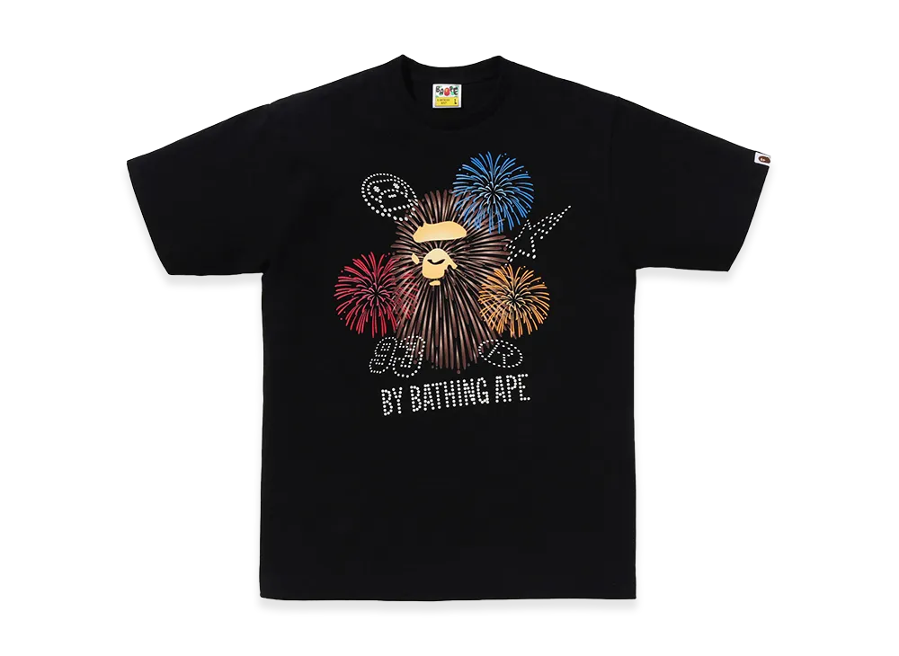 A BATHING APE Firework by Bathing Ape Tee "Black"