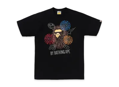A BATHING APE Firework by Bathing Ape Tee "Black"