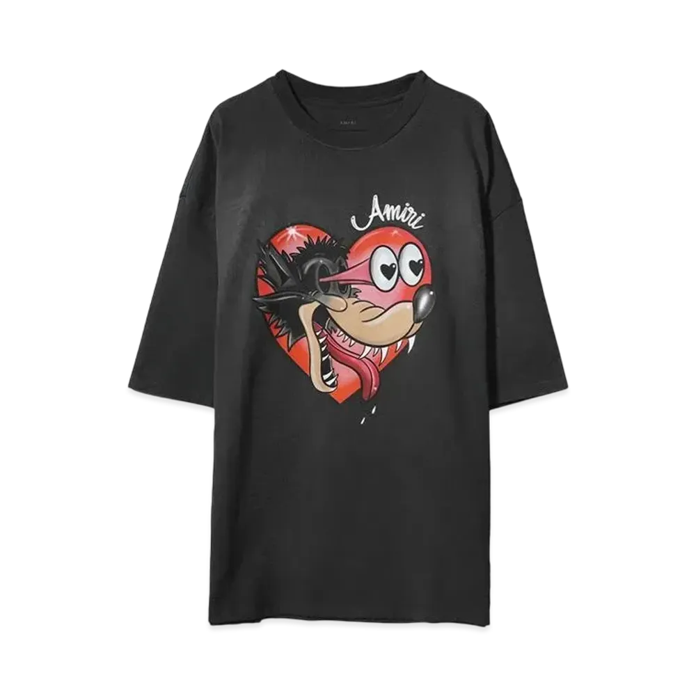 AMIRI HOPELESS ROMANTIC OS TEE"BLACK"