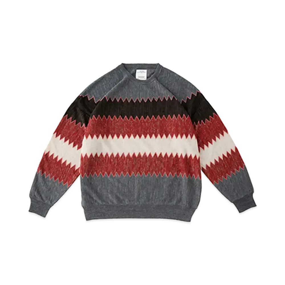 visvim AMPLUS KNIT L/S ZIG-ZAG "Gray"