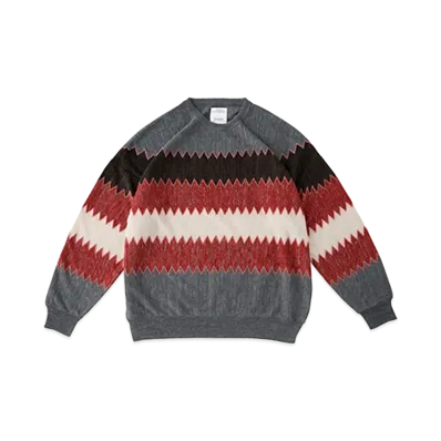 visvim AMPLUS KNIT L/S ZIG-ZAG "Gray"