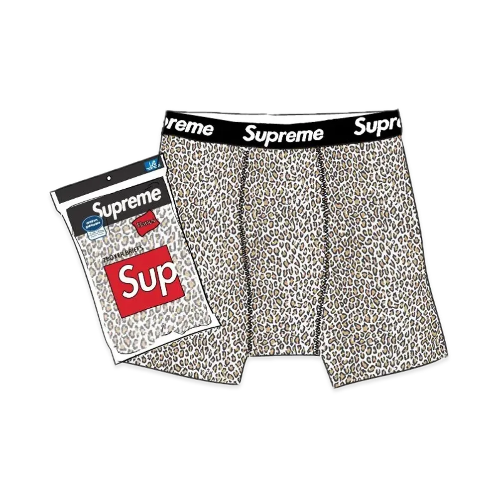 Supreme x Hanes Leopard Briefs (2 Pack) "Leopard" (19SS)