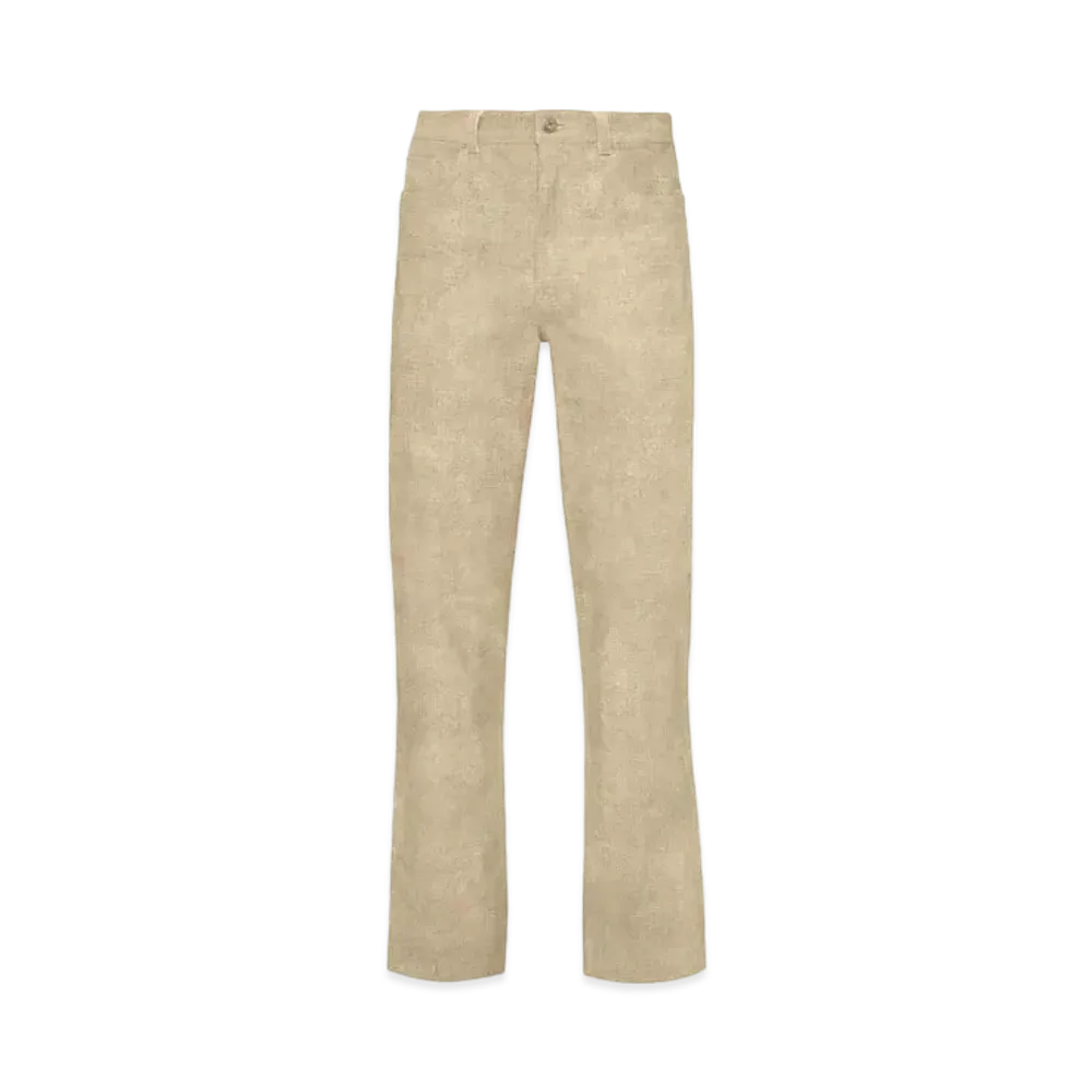 JW ANDERSON Straight Fit Leather Trousers "Sand"