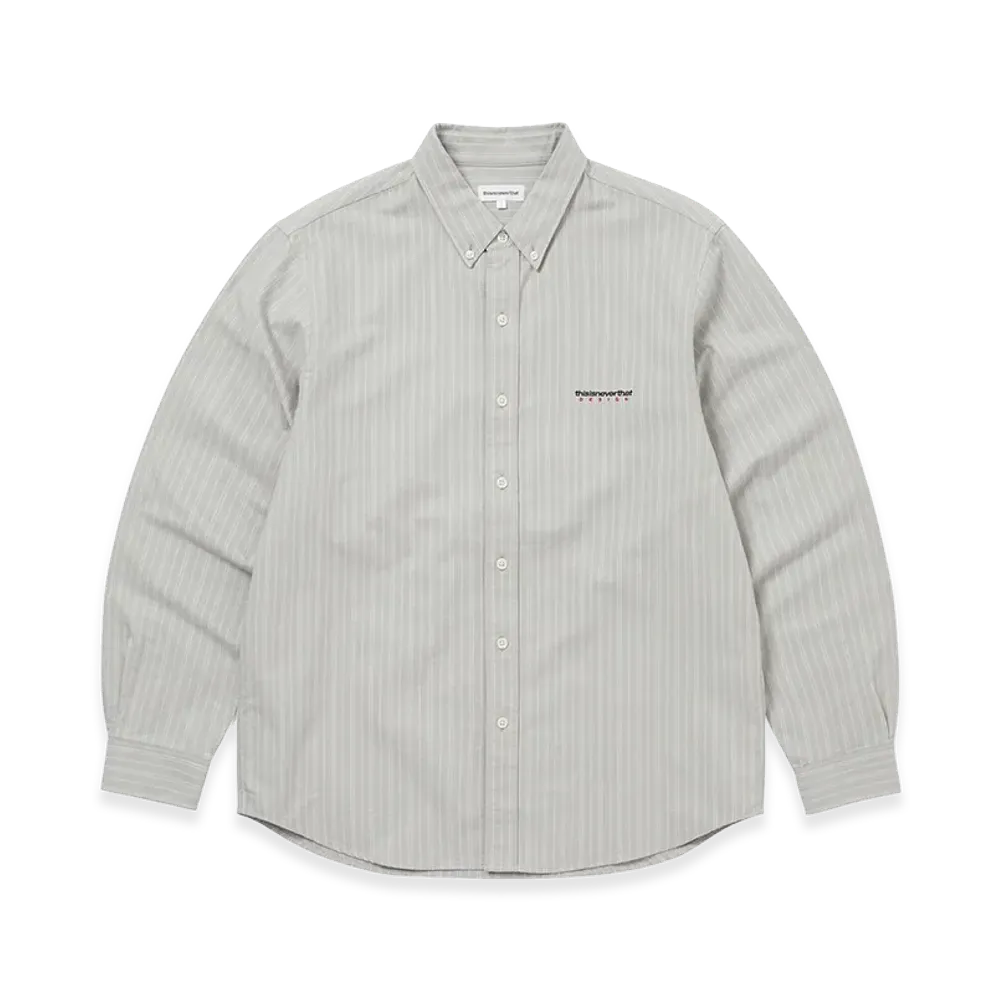 thisisneverthat DSN Striped Oxford Shirt "Grey"
