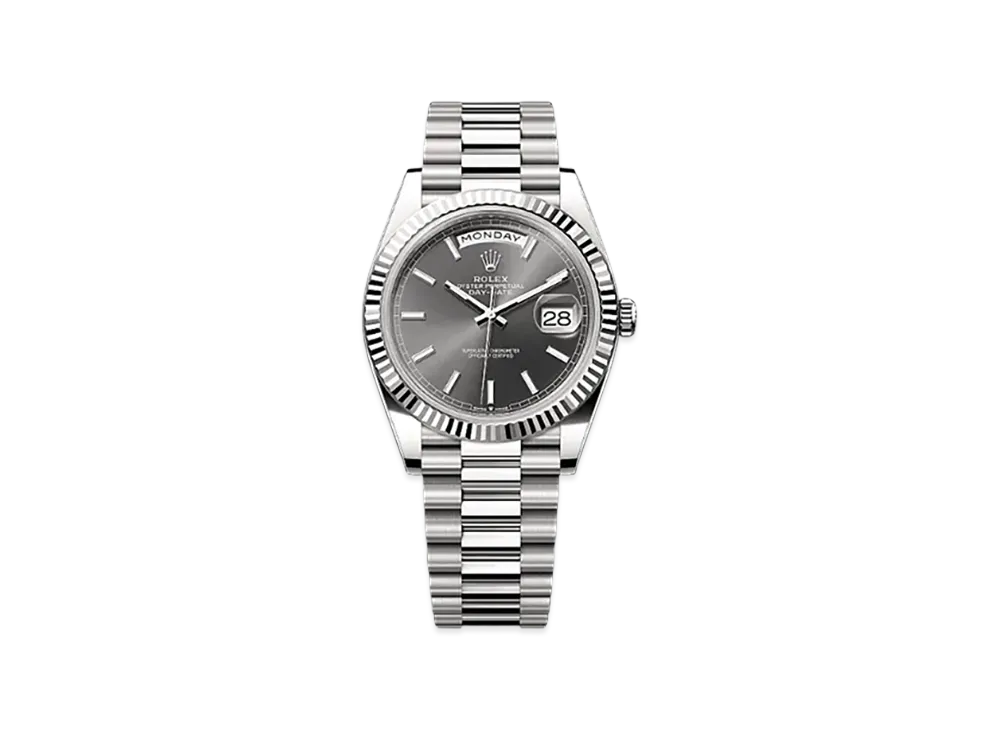 ROLEX Day-Date 40mm White Gold 228239 "Slate"