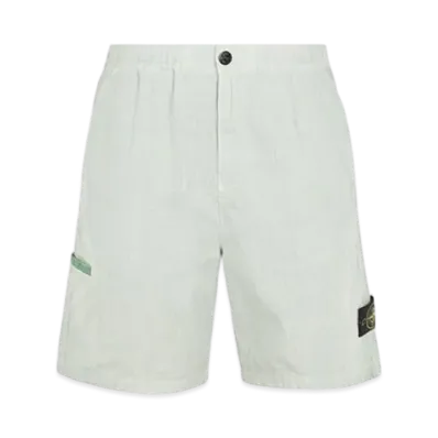 Stone Island L0530 Lino Nylon Tela-TC Comfort Fit Bermuda Shorts - 24SS "Light Green"
