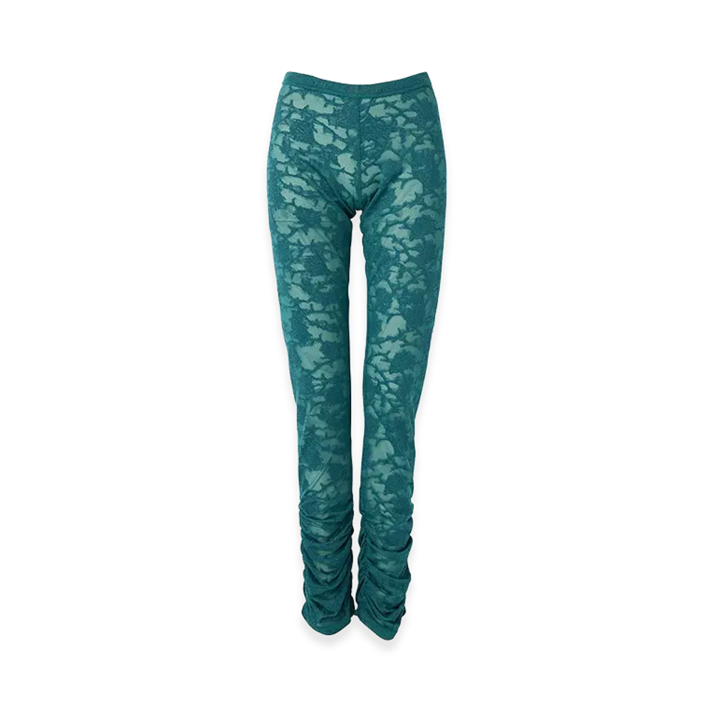 HYSTERIC GLAMOUR Hysteric Rose Pattern Jacquard Leggings "Blue"