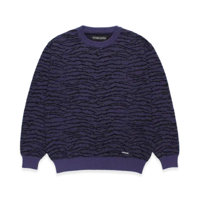 WACKO MARIA Tiger Jacquard Knit Sweater "Purple"