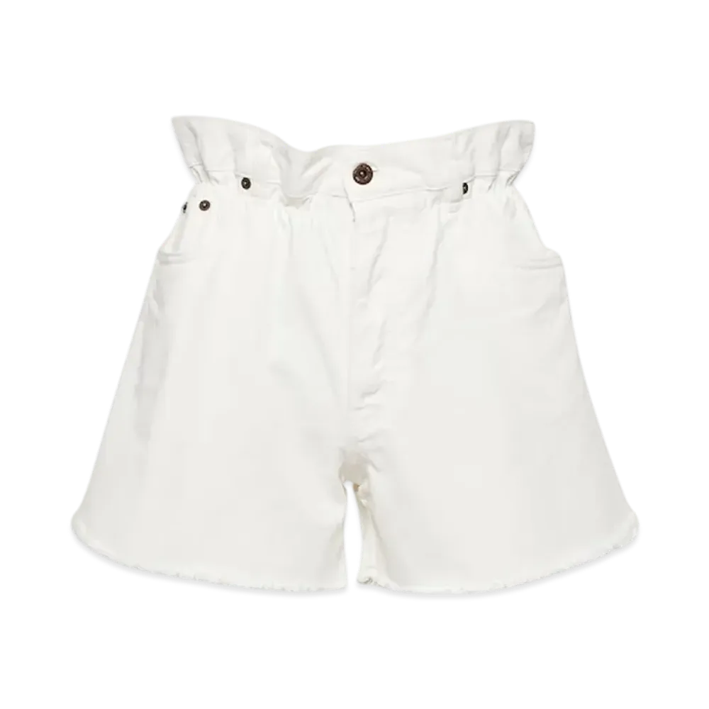 MIU MIU Women's Denim Shorts "White"