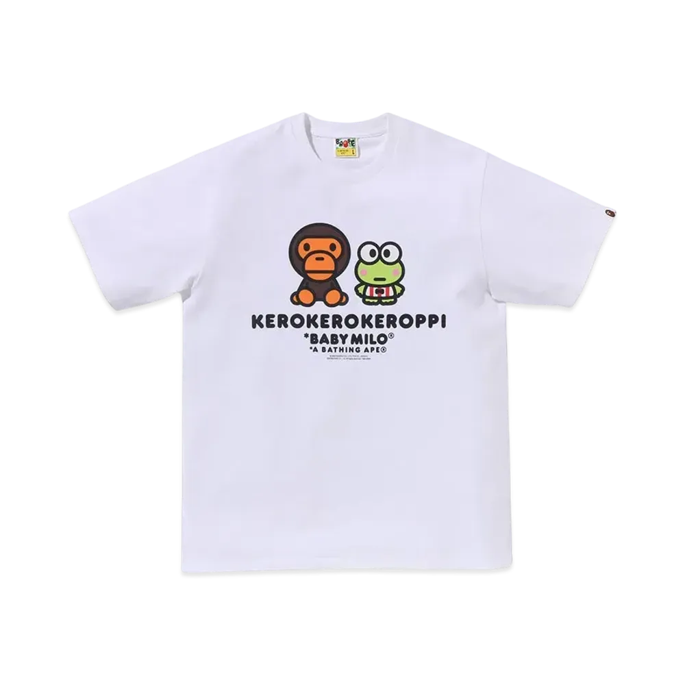 A BATHING APE Baby Milo x Kerokerokeroppi Tee "White"