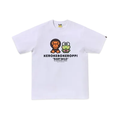 A BATHING APE Baby Milo x Kerokerokeroppi Tee "White"