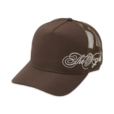X-Girl Women's Side Script Logo Trucker Cap "Brown"