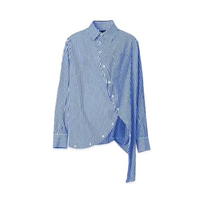 ANREALAGE Ball Stripe Shirt "White/Blue"