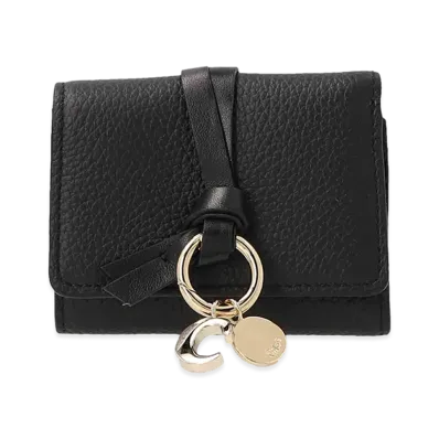 Chloe Women's Leather Alphabet Wallet "Black"