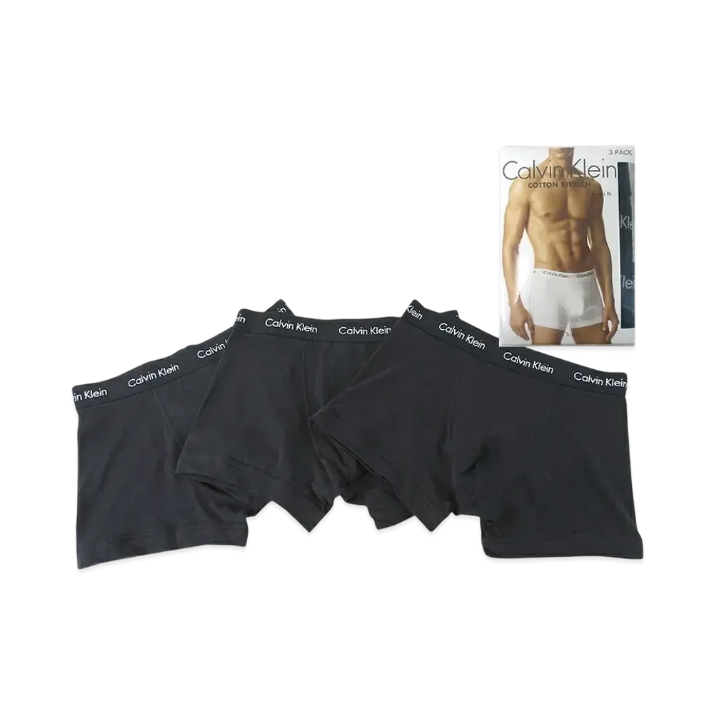 Calvin Klein 3 Pieces Cotton Stretch Boxer Shorts "Black"