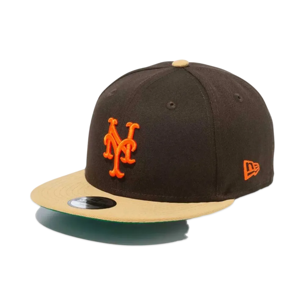 NEW ERA Powered by GORO NAKATSUGAWA (min-nano) Youth 9Fifty New York Mets Brown Suede Bronze Visor "Brown/Bronze"
