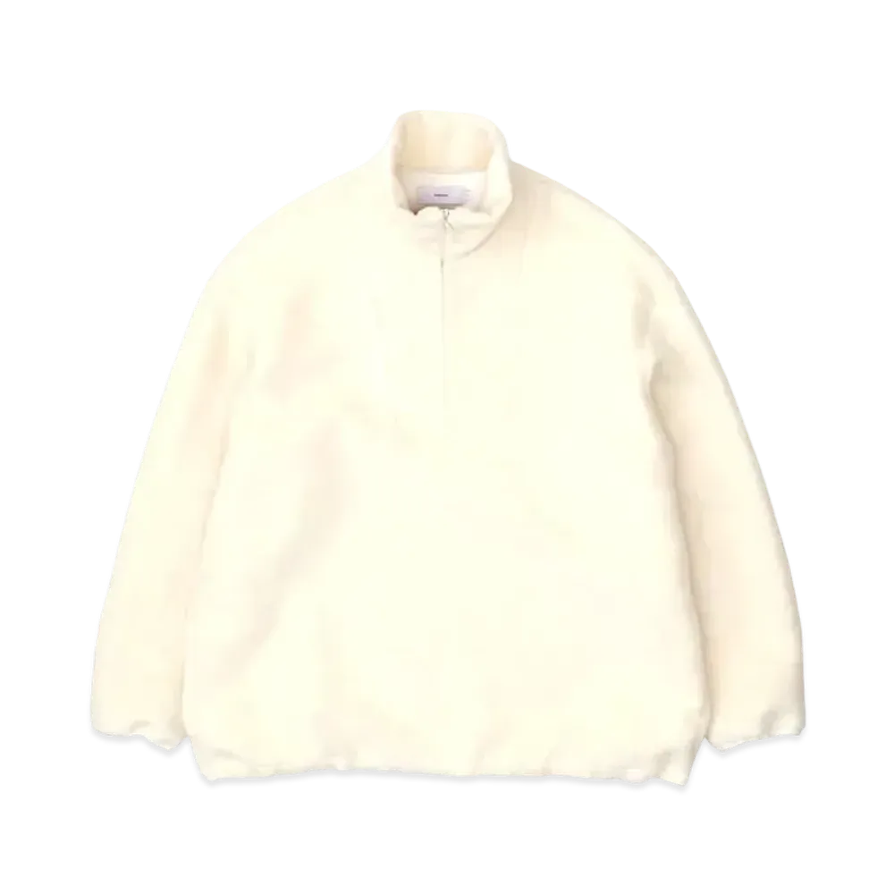 Graphpaper Wool Alpaca Boa Anorak Blouson "White"