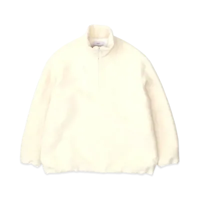 Graphpaper Wool Alpaca Boa Anorak Blouson "White"