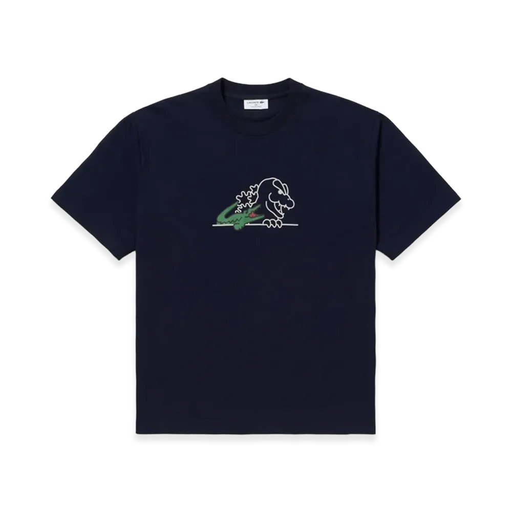 LACOSTE x Godzilla 2.0 Godzilla Head Tee "Navy"