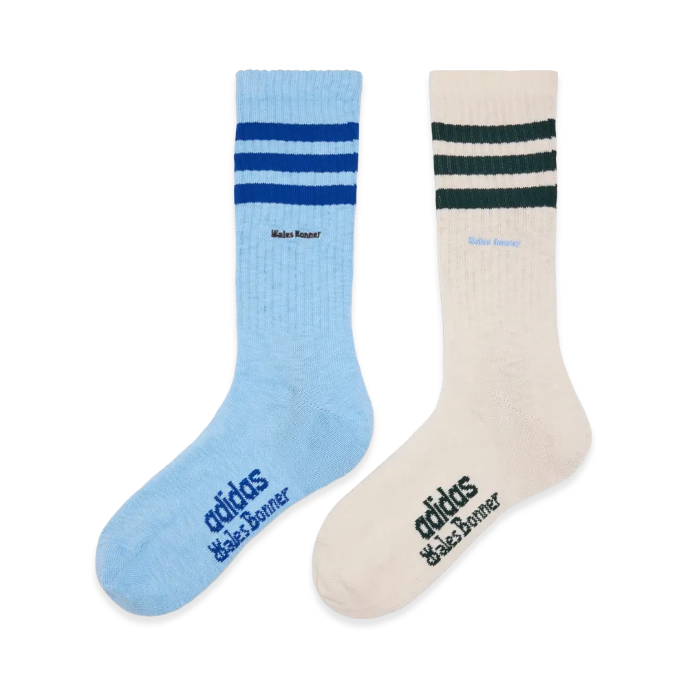 adidas x Wales Bonner 3 Stripes Socks "Chalk White/Clear Sky"