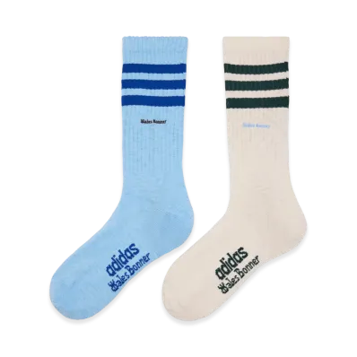 adidas x Wales Bonner 3 Stripes Socks "Chalk White/Clear Sky"