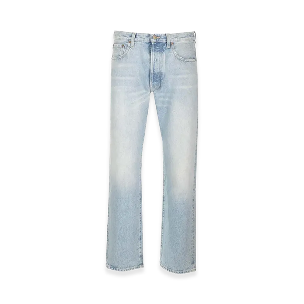 Valentino Stonewashed Denim Jeans "Light Blue"