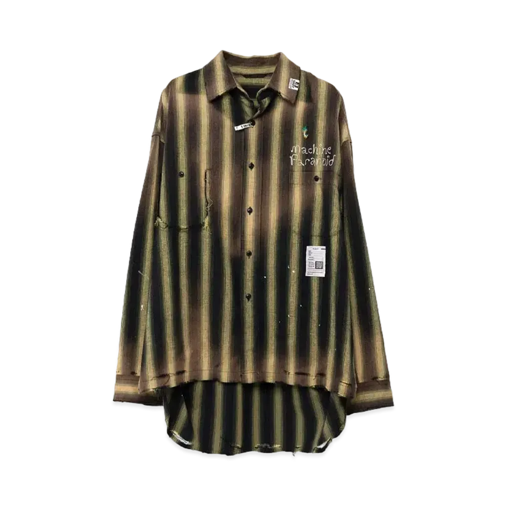 Maison MIHARA YASUHIRO Vintage Like Stripe Shirt "Green"