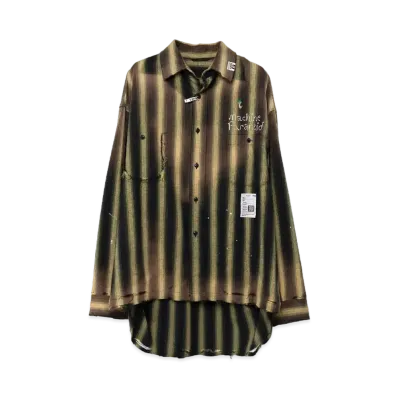 Maison MIHARA YASUHIRO Vintage Like Stripe Shirt "Green"